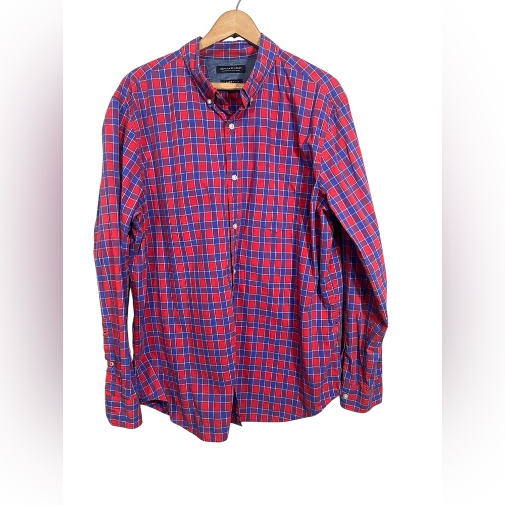 Banana Republic Custom Fit O78 wash shirt / Camden Fit Men ‘s Shirt - Size XL